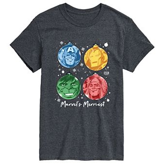 Men's Marvel's Merriest Christmas Ornaments Short Sleeve Graphic T-Shirt