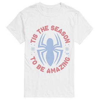 Men's Marvel Spider-Man “’Tis the Season to Be Amazing” Holiday Short Sleeve Graphic T-Shirt