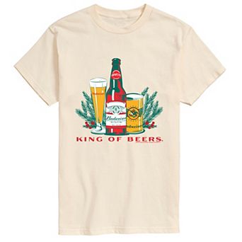 Men's Budweiser "King Of Beers" Holiday Short Sleeve Graphic Tee