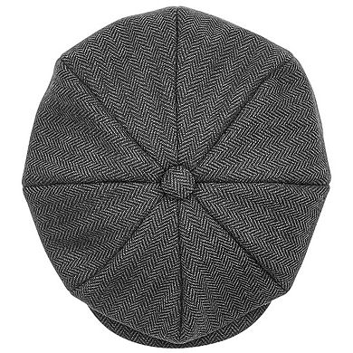 Beechfield Unisex Adult Heritage Herringbone Baker Boy Cap
