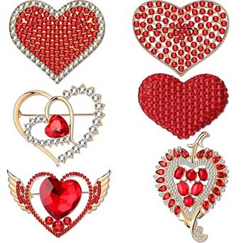 Hollow Heart Brooch Pack