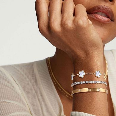 Floral Bangle Bracelet Set