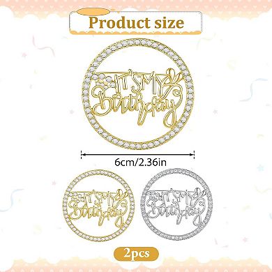 Rhinestone Birthday Brooch Set