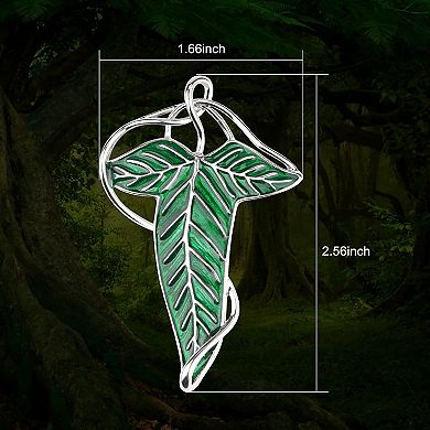 Green Tree Leaf Brooch