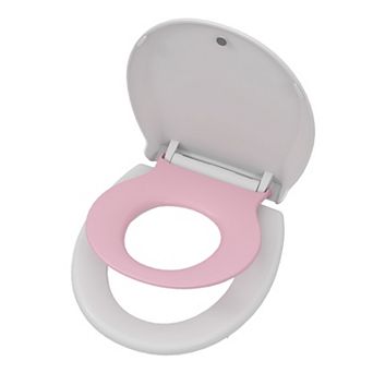 Elongated Round Soft Close Toilet Seat, Universal Easy Installation Potty Training Friendly Bathroom