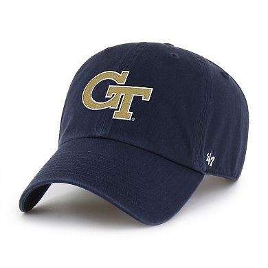 Men's '47 Navy Georgia Tech Yellow Jackets Americana Heritage Clean Up Adjustable Hat