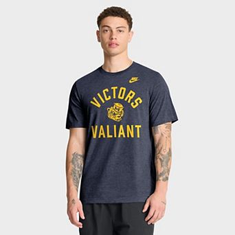 Men's Nike Heather Navy Michigan Wolverines Legacy Mantra Tri-Blend T-Shirt