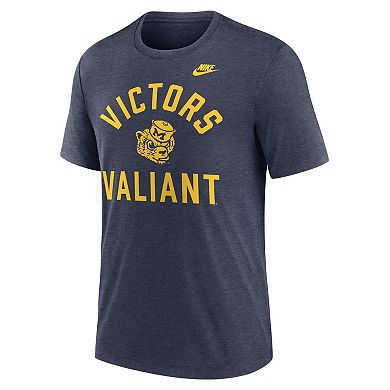 Men's Nike Heather Navy Michigan Wolverines Legacy Mantra Tri-Blend T-Shirt