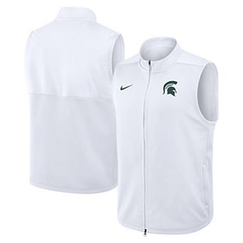 Men's Nike White Michigan State Spartans Primetime Victory Therma-FIT Full-Zip Vest