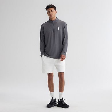 Men's Fanatics Charcoal Philadelphia Phillies Clutch Quarter-Zip Pullover