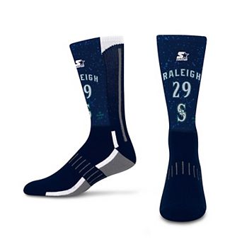 Youth Starter Cal Raleigh Navy Seattle Mariners Jersey Arch Crew Socks