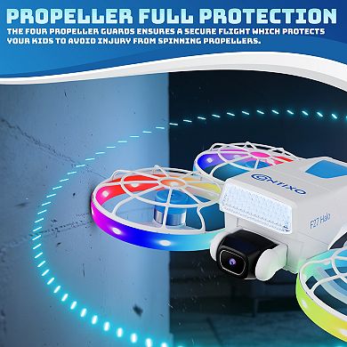 Contixo F27 Halo Mini Foldable Drone with Screen Remote, LED Lights, 720P Camera
