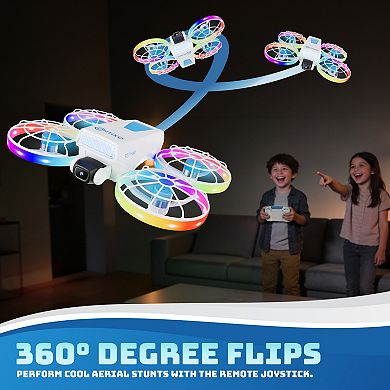 Contixo F27 Halo Mini Foldable Drone with Screen Remote, LED Lights, 720P Camera