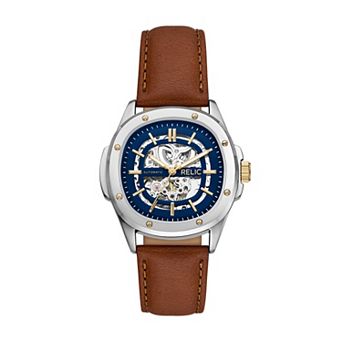 Relic by Fossil Men's Malcolm Automatic Brown Strap Watch - ZR77351