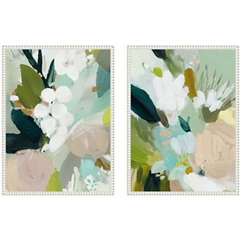 Lush Garden I 2 pc Framed Canvas Wall Art Set by Amy Lighthall