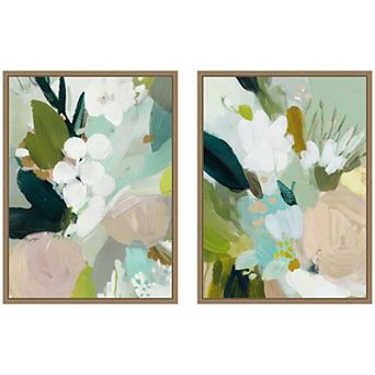 Lush Garden I 2 pc Framed Canvas Wall Art Set by Amy Lighthall