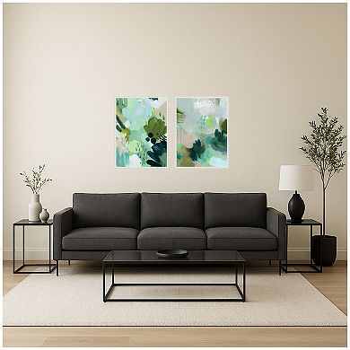 Green Composition I & II 2 Piece Framed Canvas Wall Art Set by Amy Lighthall