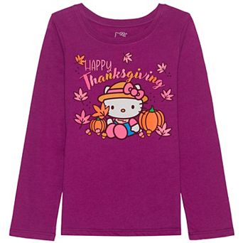 Girls 4-12 Jumping Beans® Hello Kitty "Happy Thanksgiving" Long Sleeve Graphic Tee