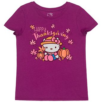 Girls 4-12 Jumping Beans® Hello Kitty "Happy Thanksgiving" Short Sleeve Graphic Tee