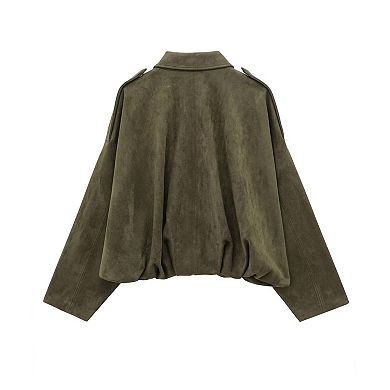 Women's Long Sleeve Zip Up Jacket Casual Outerwear
