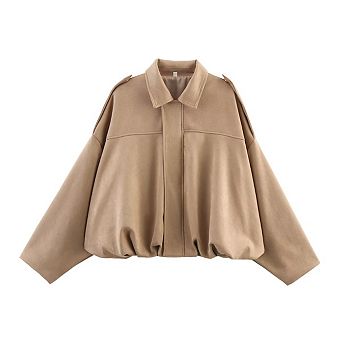 Women's Long Sleeve Zip Up Jacket Casual Outerwear