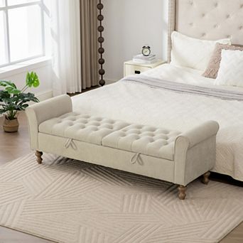 Modern Upholstered Storage Bench, Modern Upholstered Storage Bench