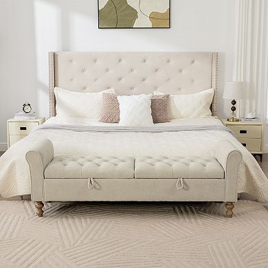 Modern Upholstered Storage Bench, Modern Upholstered Storage Bench