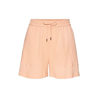 Lascana Women's Textured Pull On Shorts