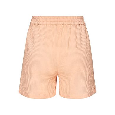Lascana Women's Textured Pull On Shorts