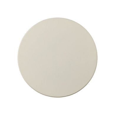 17" Round Pedestal Side Table for Living Room, White Finish