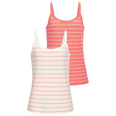 Lascana Women's 2 Pk Striped Cami Tops