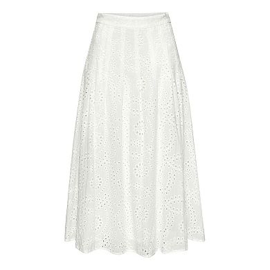 Lascana Women's Eyelet Maxi Skirt