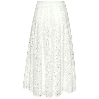 Lascana Women's Eyelet Maxi Skirt