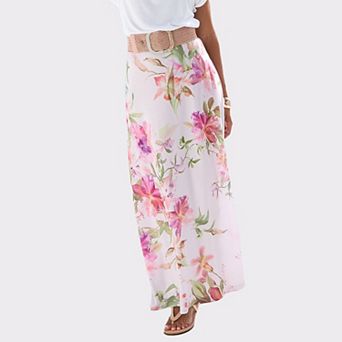 Lascana Women's Floral Maxi Skirt