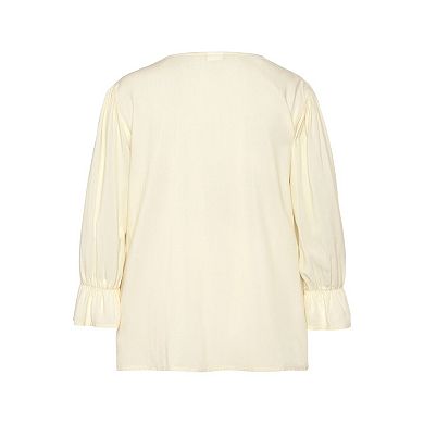 Lascana Women's Button Down V-Neck Blouse