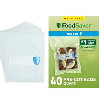 FoodSaver Quart Pre-Cut Vacuum Seal Bags 40-Pack