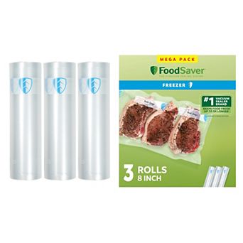FoodSaver 8-inch x 16-foot 3-Pack Vacuum Sealer Rolls