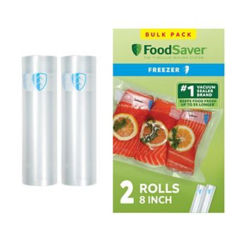 FoodSaver 8-inch x 16-foot 2-Pack Vacuum Sealer Freezer Rolls