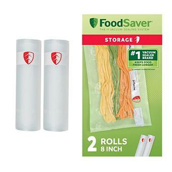 FoodSaver Vacuum Sealer 2-Pack 8-inch Food Storage Rolls