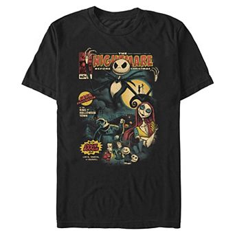 Big & Tall Disney's The Nightmare Before Christmas Comic Cover Graphic Tee