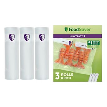 FoodSaver Heavy Duty 8-inch Vacuum Sealer Rolls 3-Pack