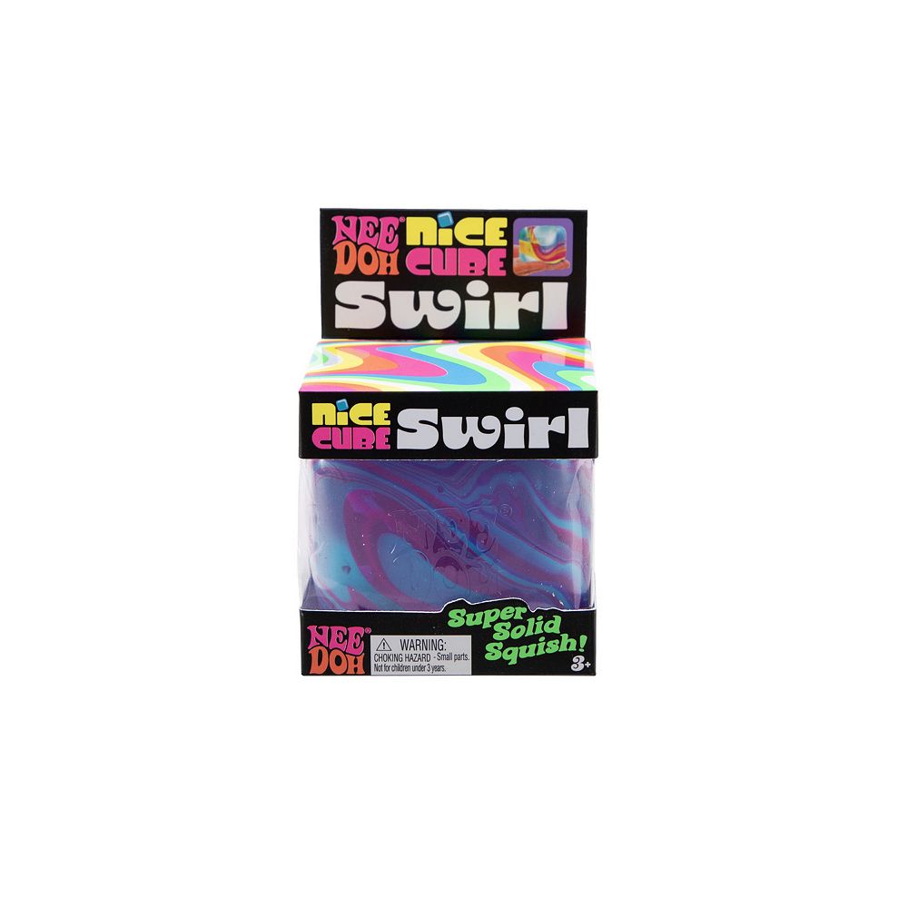 Nee Doh Swirl Nice Cube Super Solid Squish Fidget Toy