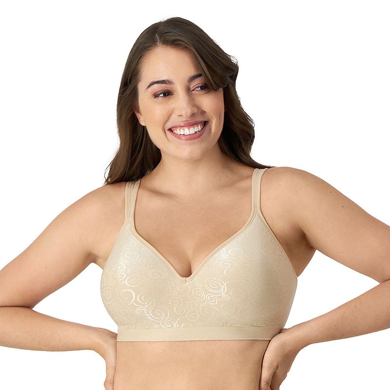 Bali Comfort Revolution Wireless Bra DF3463, Adult Unisex, Size: 38 C, Beige Swirl