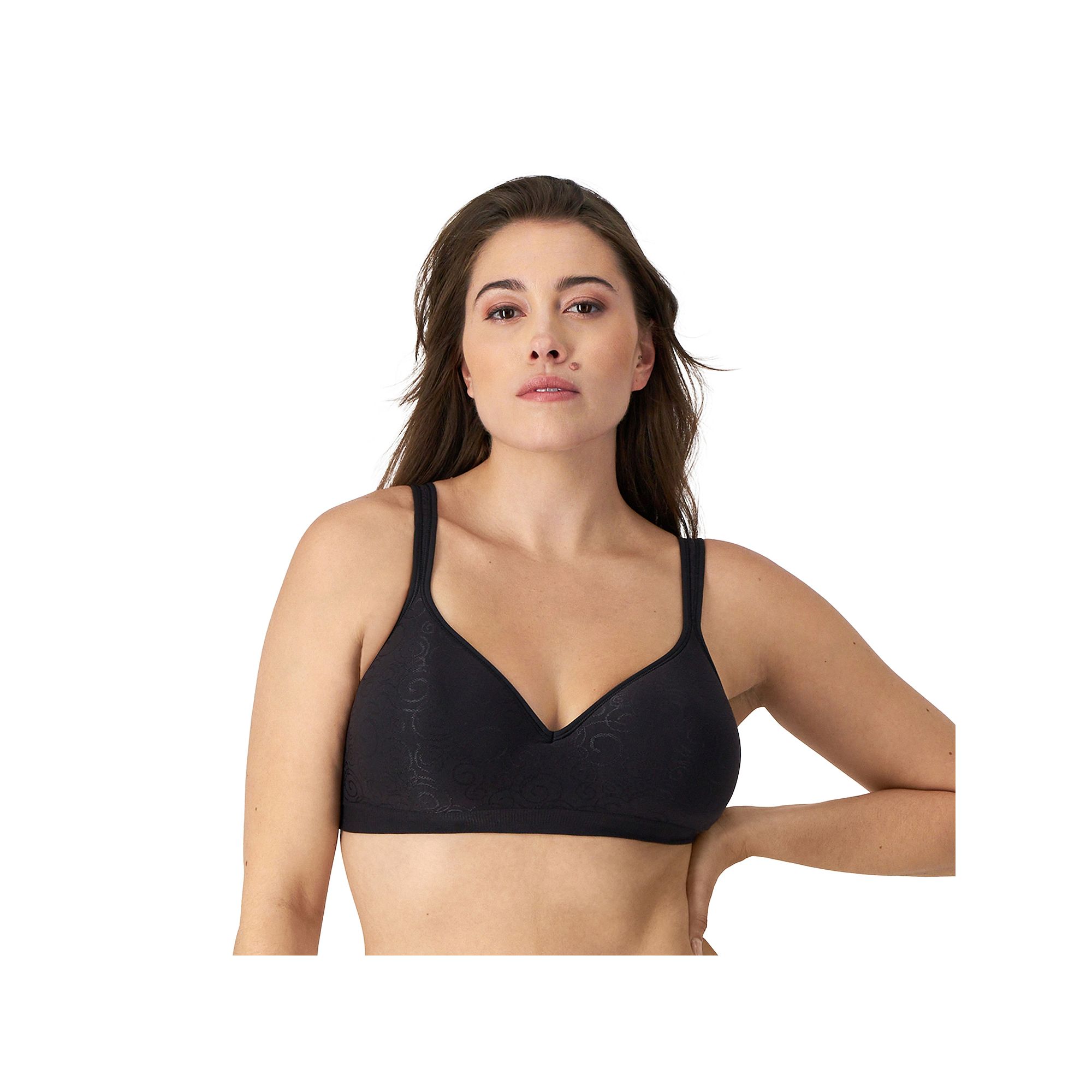 Bali Comfort Revolution Wireless Bra DF3463, Adult Unisex, Size: 34 Dd, Bla