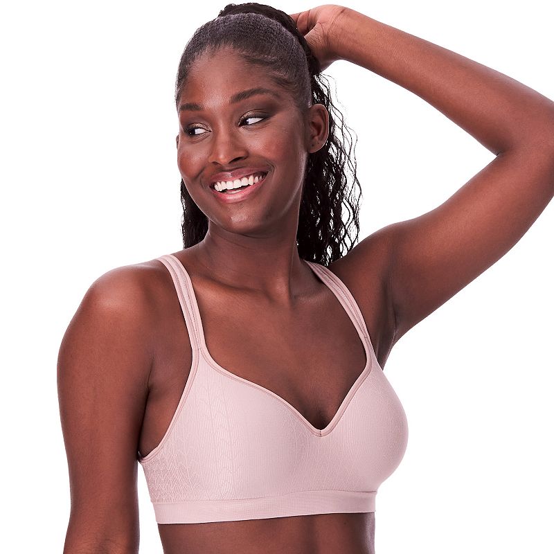 Bali Comfort Revolution Wireless Bra DF3463, Adult Unisex, Size: 40 C, Evening Blush Zag