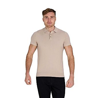 Raging Bull Mens Knitted Short-Sleeved Polo Shirt