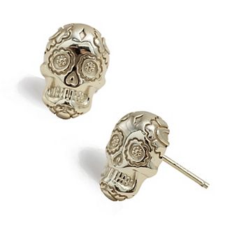 DAY OF THE DEAD SKULL STUD EARRINGS