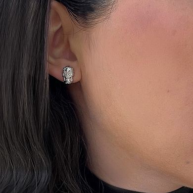 DAY OF THE DEAD SKULL STUD EARRINGS