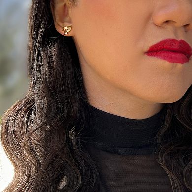 MENORAH STUD EARRINGS