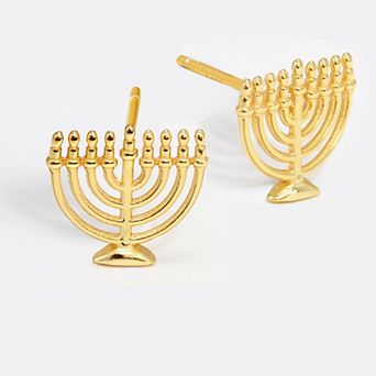 MENORAH STUD EARRINGS